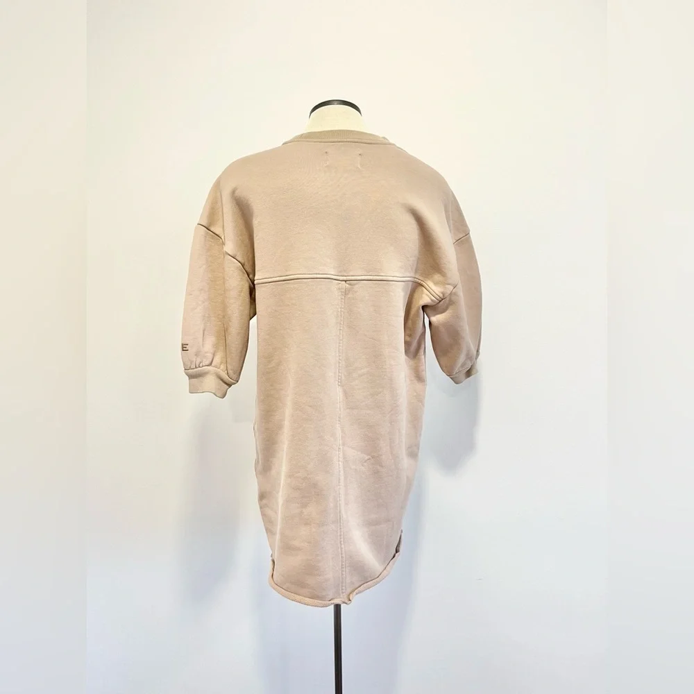 Everlane Organic Cotton Track Dress Tan Mini Dress Oversized Sweatshirt Neutral - Picture 10 of 14
